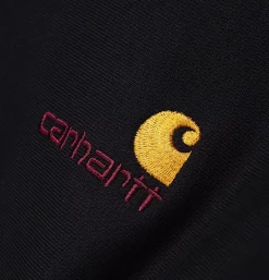CARHARTT WIP American Scrip Half Zip Black* Sweatshirts & Fleeces