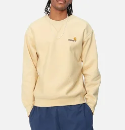 CARHARTT WIP American Script Sweat Rattan* Sweatshirts & Fleeces
