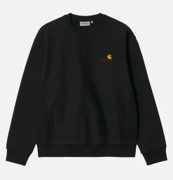 CARHARTT WIP American Script Sweatshirt Black* Knitwear
