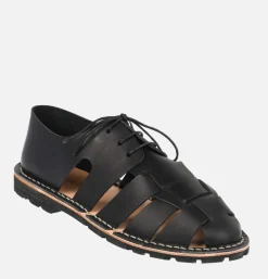 STEVE MONO Artisanal Sandal Shoe Black* Sandals