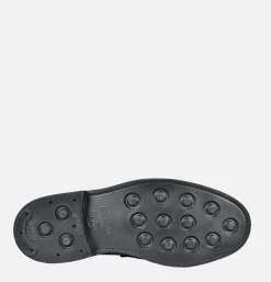 SANDERS Black Leather Pull Up Penny* Mocassins