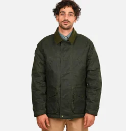 MANIFATTURA CECCARELLI Caban Wax Green* Coats & Jackets