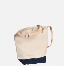 HERITAGE LEATHER COMPANY Canvas Bucket Shoulder Bag Navy* Shoulder Bags
