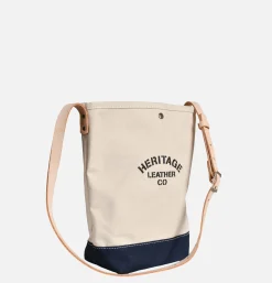 HERITAGE LEATHER COMPANY Canvas Bucket Shoulder Bag Navy* Shoulder Bags