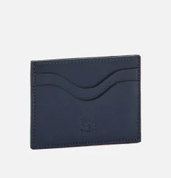 IL BISONTE Card Case Navy* Small Leather Goods