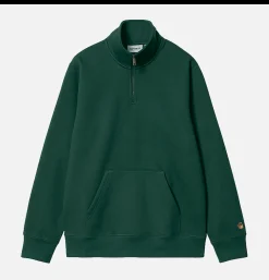 CARHARTT WIP Chase Neck Zip Sweat Discovery Green* Sweatshirts & Fleeces