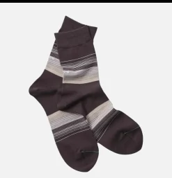 ROTOTO Chaussette Horizon Stripe Charcoal* Socks
