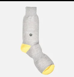 ANONYMOUS ISM Chaussettes Embroidery Yellow* Socks