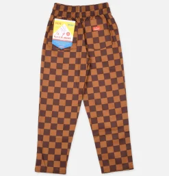 COOKMAN Chef Pant Checker Brown* Works Pant