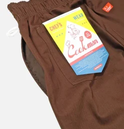 COOKMAN Chef Pant Herringbone Chocolat* Works Pant