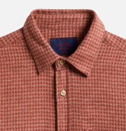 PORTUGUESE FLANNEL Chemise Abstract Pied De Poule Clay* Shirts & Polos