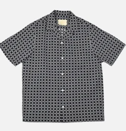 PORTUGUESE FLANNEL Chemise Tile White Navy* Shirts & Polos