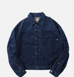 STANDARD TYPES Corduroy Collar Jacket Denim* Veste