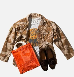 PUEBCO Covered Parachute Document Bag Orange* Tote-bags