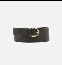 IL BISONTE Cowhide Belt Black* Belts