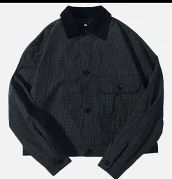 STANDARD TYPES Cropped Work Jacket Check Black* Veste