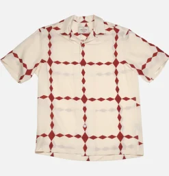PORTUGUESE FLANNEL Diamonds Ecru Shirt* Shirts & Polos