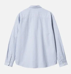 CARHARTT WIP Dowlen Stripe Shirt Bleach Whi* Shirts & Polos