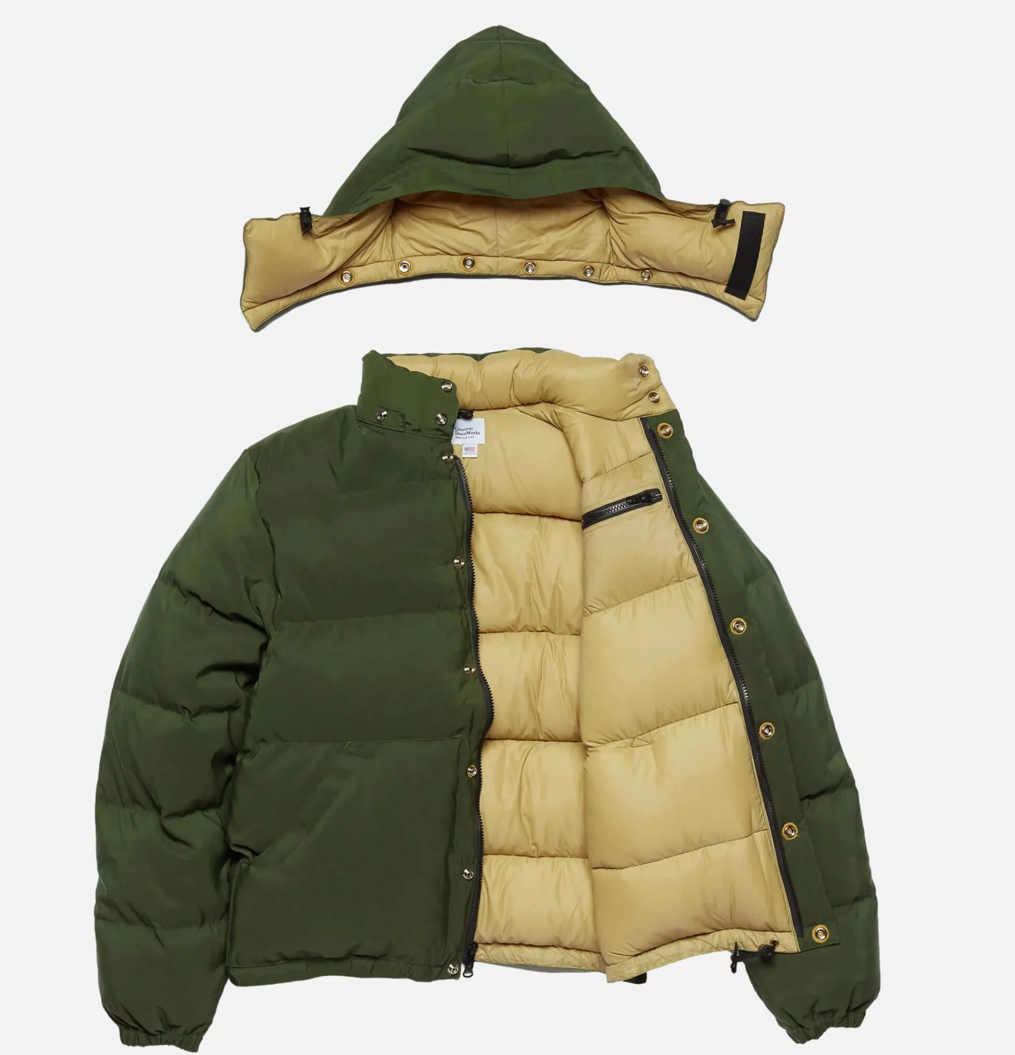 CRESCENT DOWN WORKS Down Sweater Jacket Olive* Coats & Jackets