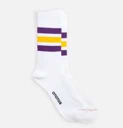 ROTOTO Fine Pile Striped Crew Yellow Socks*Women Autres|Socks