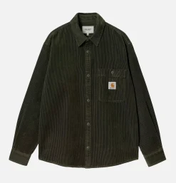 CARHARTT WIP Flint Shirt Corduroy Office Green* Shirts & Polos