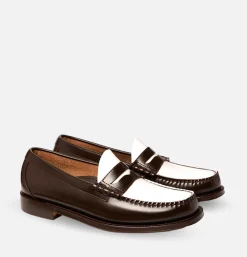 G.H. BASS Gh Bass Weejun Brown and White* Mocassins