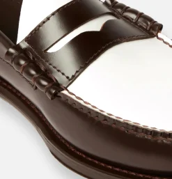 G.H. BASS Gh Bass Weejun Brown and White* Mocassins