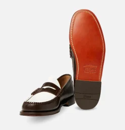 G.H. BASS Gh Bass Weejun Brown and White* Mocassins