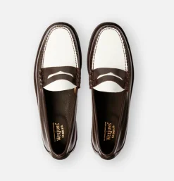 G.H. BASS Gh Bass Weejun Brown and White* Mocassins