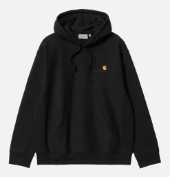 CARHARTT WIP Hooded American Script Black* Sweatshirts & Fleeces
