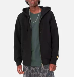 CARHARTT WIP Hooded Chase Jacket Black* Sweatshirts & Fleeces