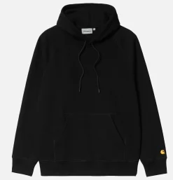 CARHARTT WIP Hooded Chase Sweat Black* Sweatshirts & Fleeces