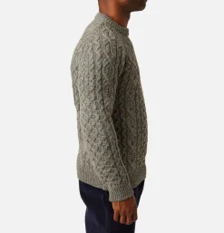 PEREGRINE Hudson Aran Jumper Steel* Knitwear
