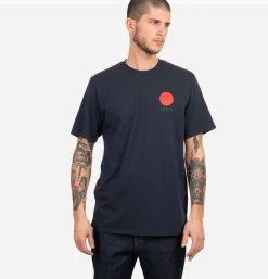 EDWIN Japanese Sun Tee Shirt Navy* T-shirts