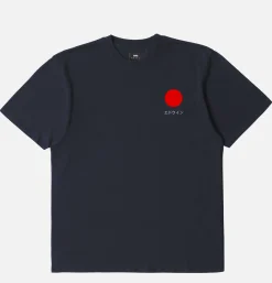 EDWIN Japanese Sun Tee Shirt Navy* T-shirts