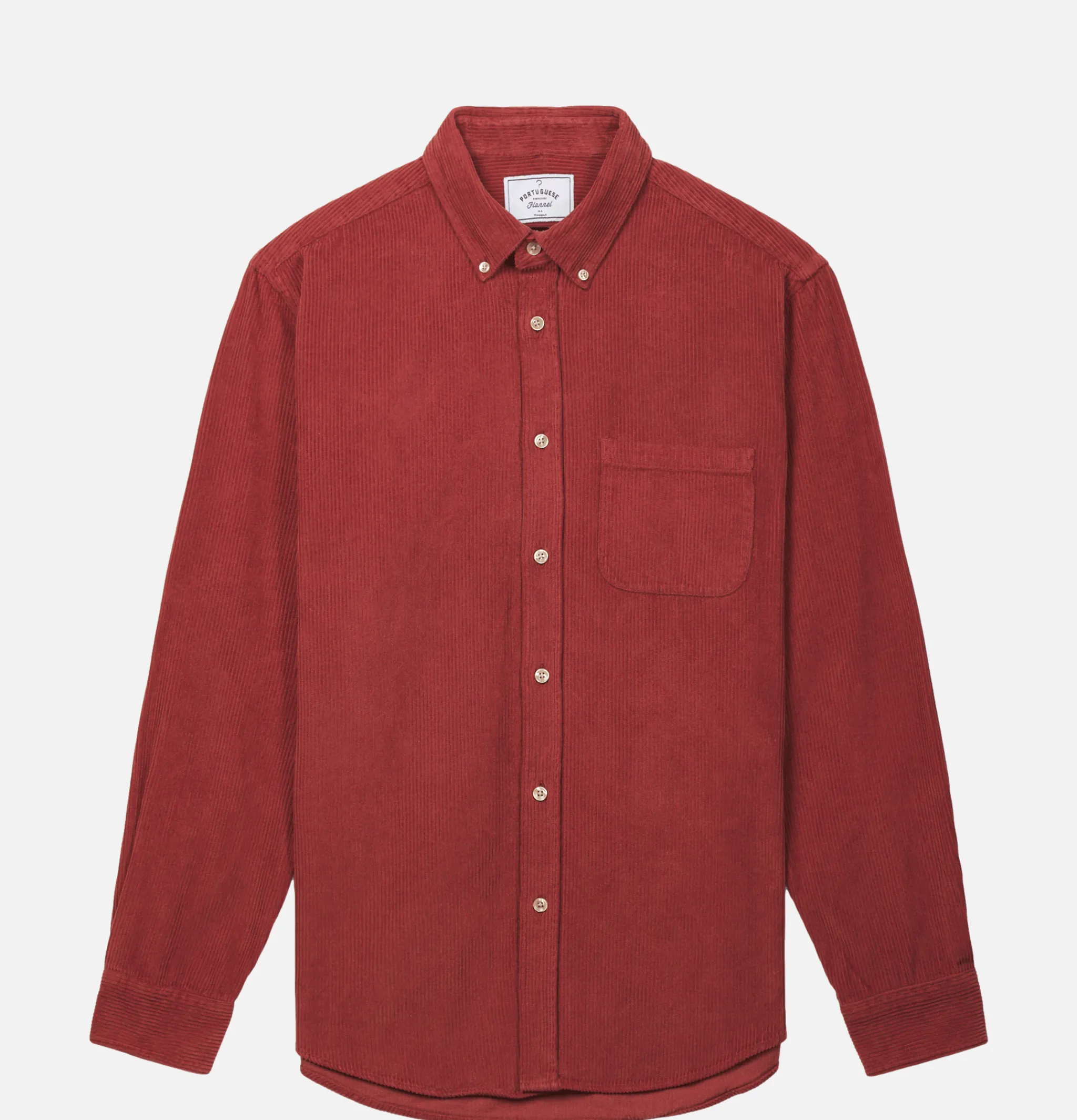 PORTUGUESE FLANNEL Lobo Cord Shirt Bordeaux* Shirts & Polos