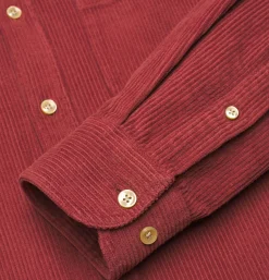 PORTUGUESE FLANNEL Lobo Cord Shirt Bordeaux* Shirts & Polos