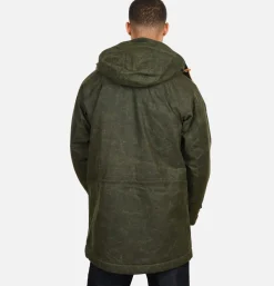 MANIFATTURA CECCARELLI Long Moutain Parka Wax Green* Coats & Jackets