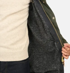 MANIFATTURA CECCARELLI Long Moutain Parka Wax Green* Coats & Jackets