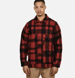 FILSON Mackinaw Cruiser Red Black* Coats & Jackets