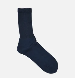ANONYMOUS ISM Oc Pile Low Crew Navy* Socks