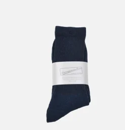 ANONYMOUS ISM Oc Pile Low Crew Navy* Socks
