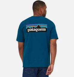 PATAGONIA P6 Logo T-shirt Wavy Blue* T-shirts