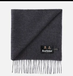 BARBOUR Plain Lambswool Scarf Charcoal* Gloves • Beanies • Scarves