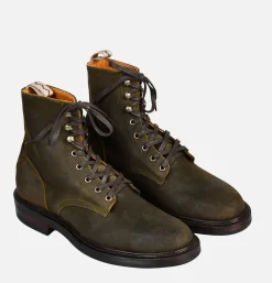 UNMARKED Plain Toe Db Hunter Waxed Olive* Boots