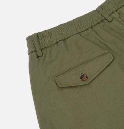 UNIVERSAL WORKS Pleated Track Pant Olive* Trousers
