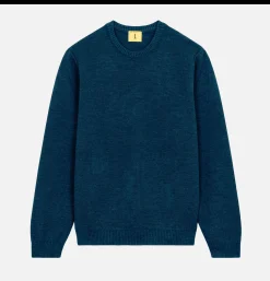 NITTO KNITWEAR Pull Youri Round Neck Bleu Jean* Knitwear