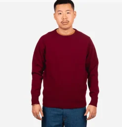 WILLIAM LOCKIE Roud Neck Pullover Bordeaux* Knitwear