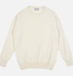 WILLIAM LOCKIE Round Neck Knit Ecru* Knitwear
