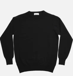 WILLIAM LOCKIE Round Neck Pullover Black* Knitwear